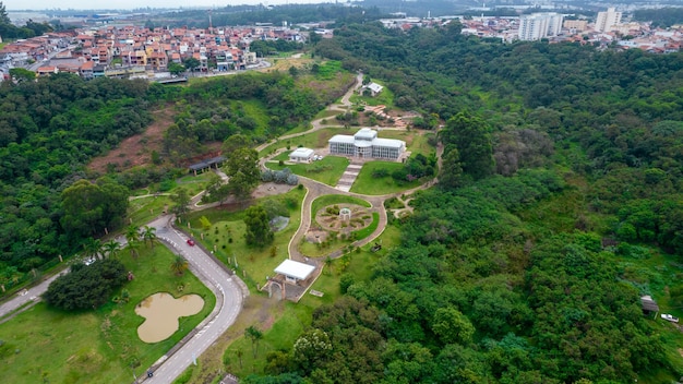 Вид с воздуха на Jardim Botanico Sorocaba Brazil