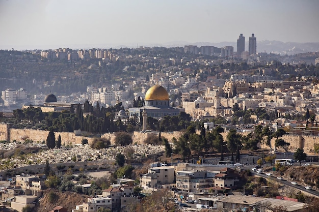 Aerial view of Jerusalem old city, Israel