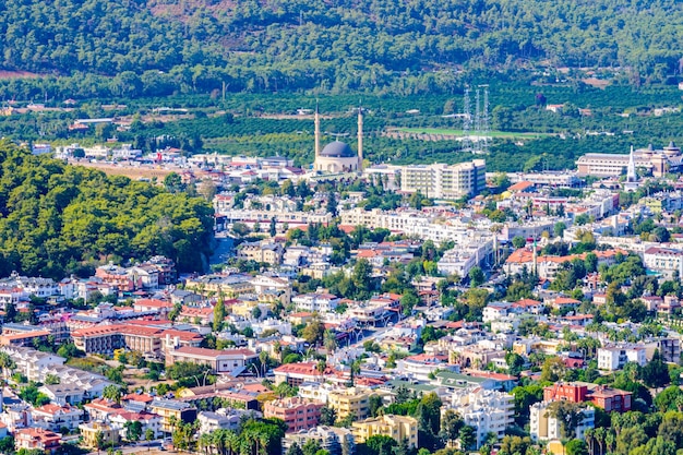 Aerial view of the Kemer town Antalya province Turkey