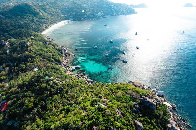 Вид с воздуха на остров ко тао