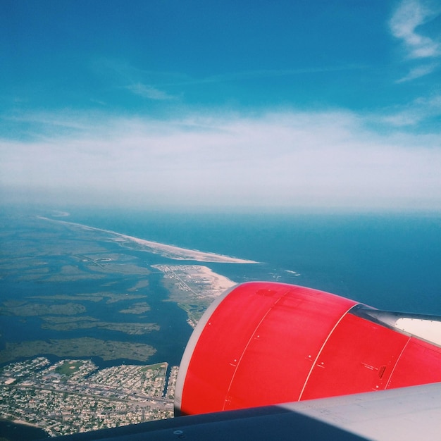 Aerial view of landscape against clear sky