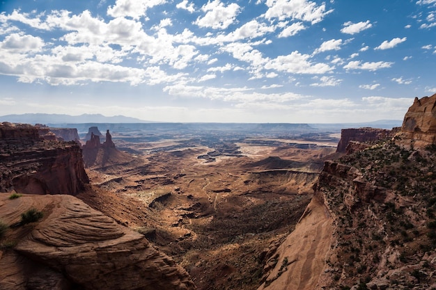 Aerial view of landscape against cloudy sky