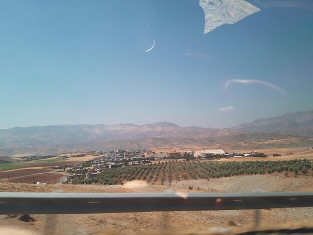 Aerial view of landscape against sky