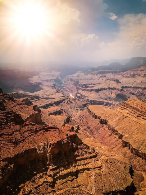 Photo aerial view of landscape against sky