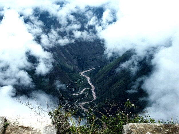 Aerial view of landscape against sky