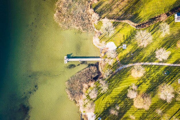 Foto vista aerea del paesaggio e del mare