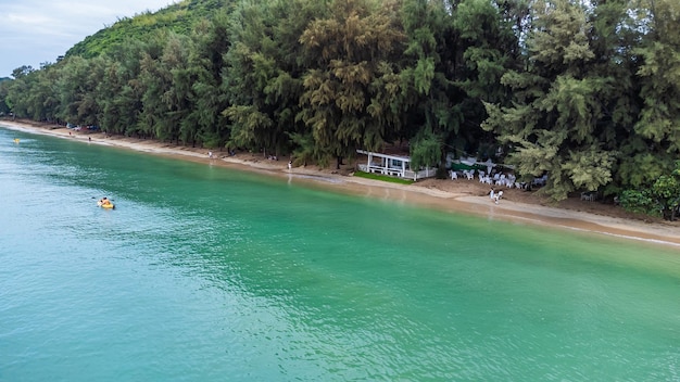 aerial view landscape of water Sea