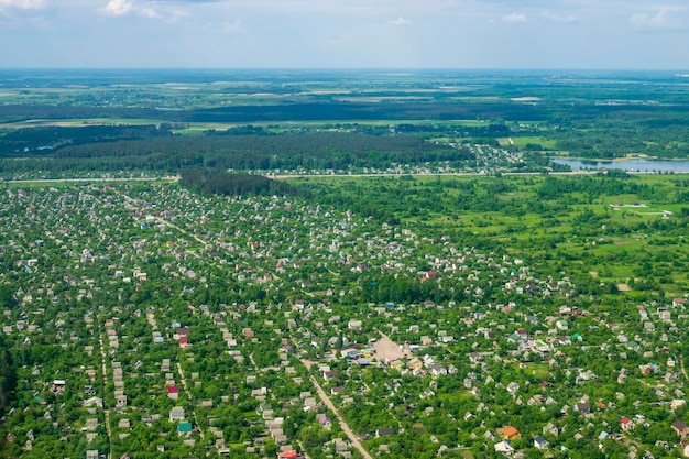 Aerial view landscape Zhytomyr Ukraine