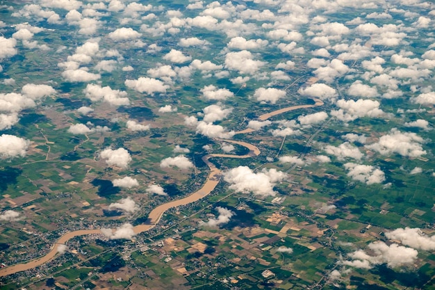 Foto vista aerea del paesaggio