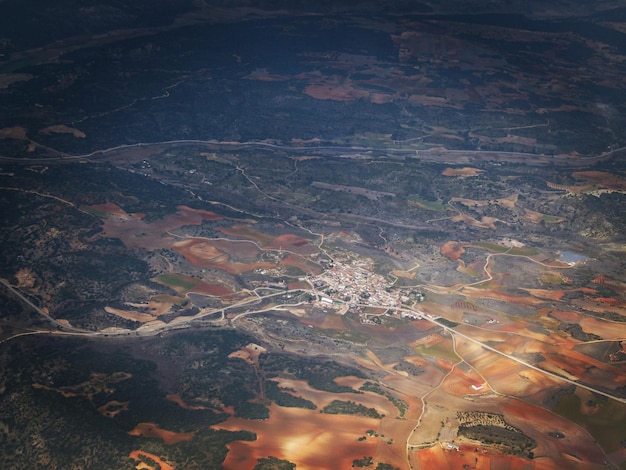 Foto vista aerea del paesaggio