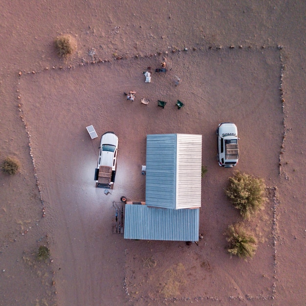 Photo aerial view at little sossus lodge campsite sossusvlei namibia