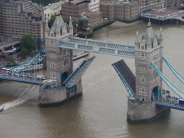 Foto veduta aerea di londra