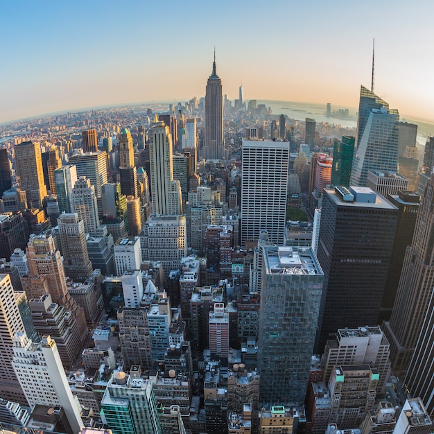 Aerial View of Manhattan, New York