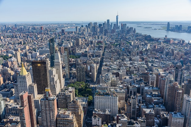 Aerial view of Manhattan