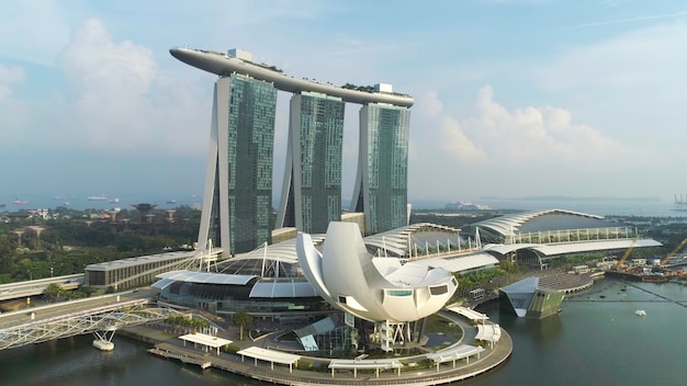 Aerial view of Marina Bay Sands Singapore