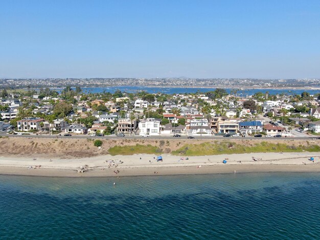 Aerial view of Mission Bay amp Beaches in San Diego California