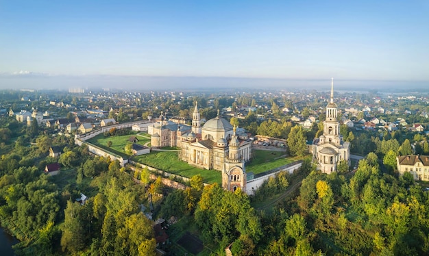 Aerial view on monastery in Torzhok Russia