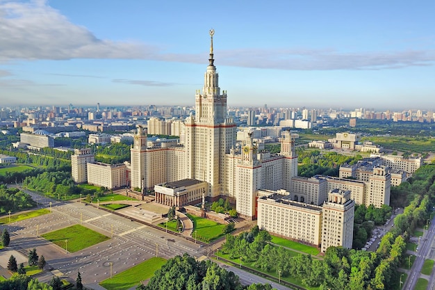 Aerial view of Moscow State University