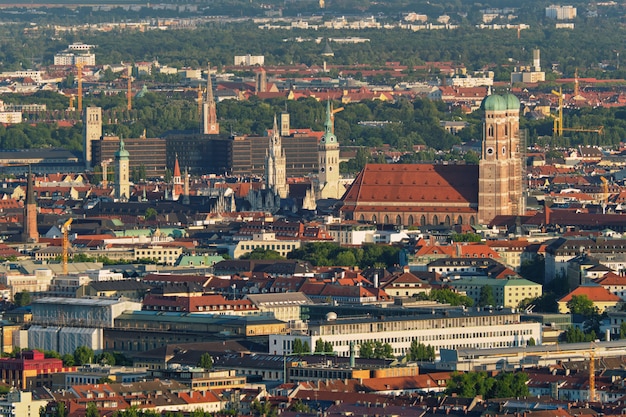 Aerial view of Munich. Munich, Bavaria, Germany