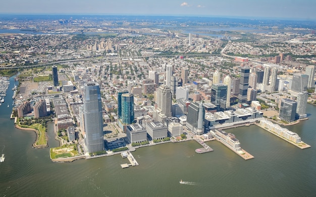 Aerial view of New Jersey, NYC.