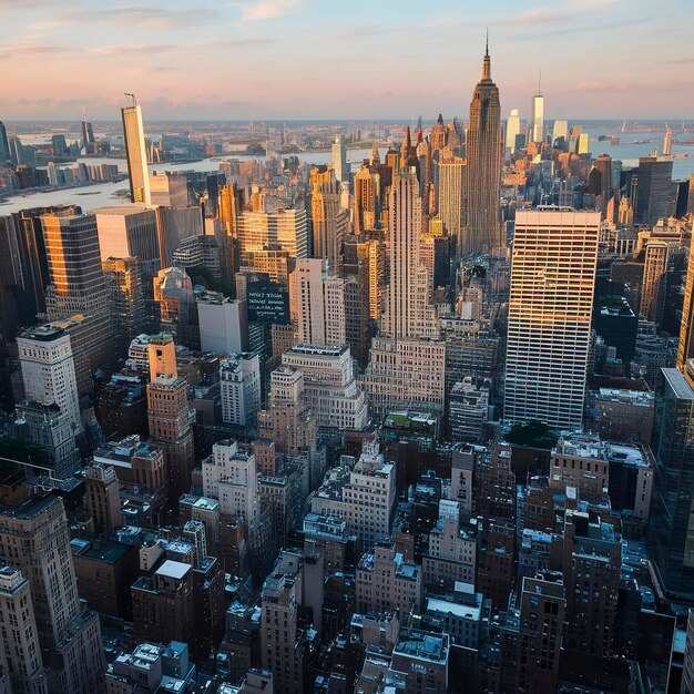 aerial view new york city