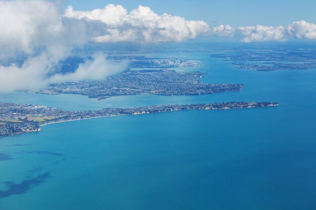 Aerial view on a New Zealand.