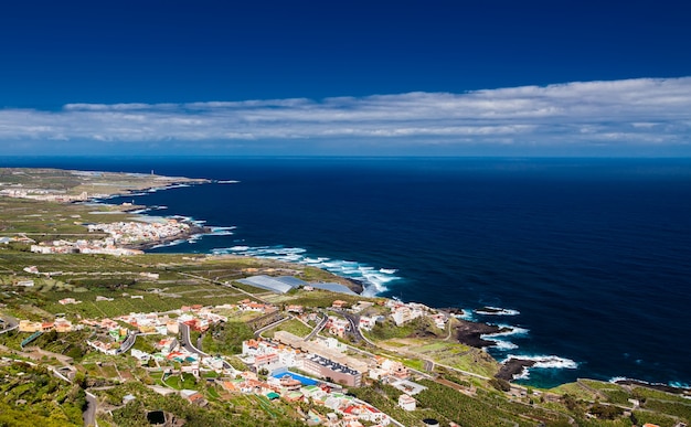 Aerial view on the northern coastline of Tenerife