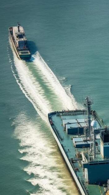 Photo aerial view of nuclear ship