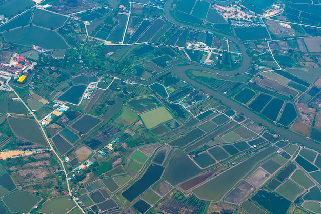 写真 農業用畑の空中写真