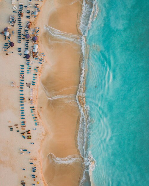 Фото Воздушный вид на пляж
