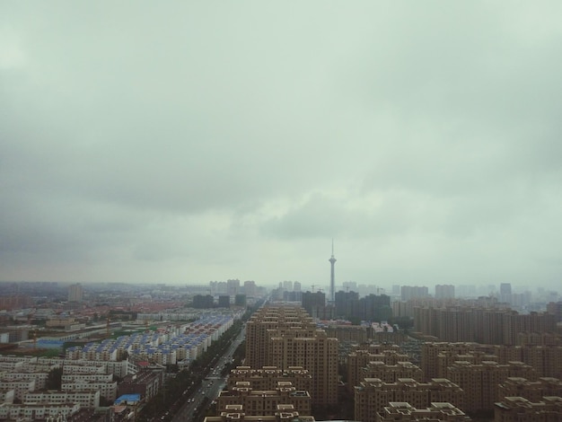Фото Взгляд с воздуха на город