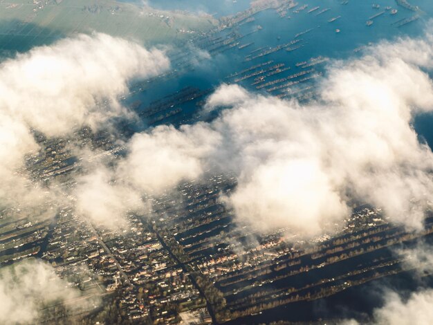 写真 都市風景の空中景色