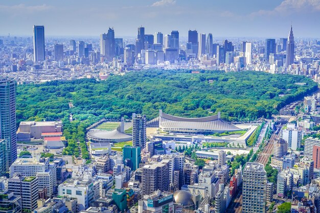 写真 都市風景の空中景色