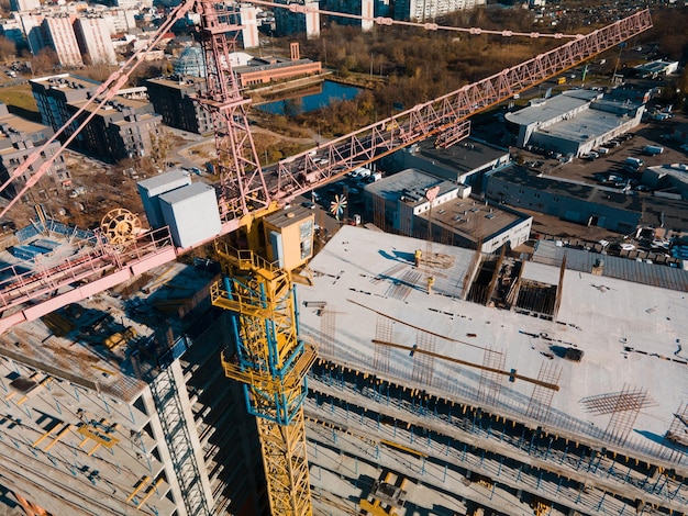 Фото Вид с воздуха на строительную площадку