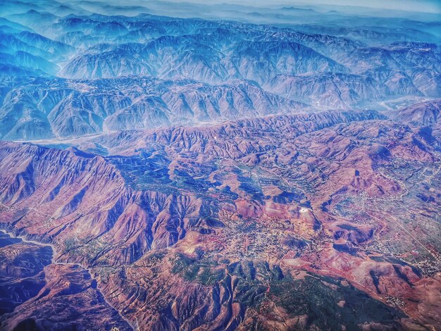 写真 劇的な風景の空中景色