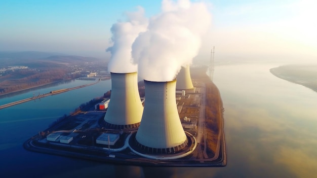 写真 原子力発電所の空中写真