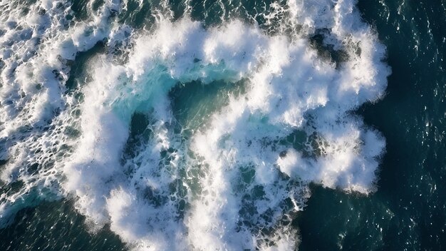 写真 嵐の海の波の空から見る 暴風雨の海から見る