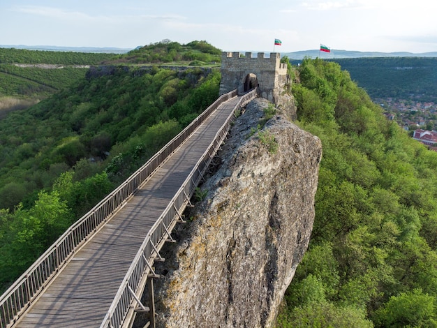 Aerial view of Ovech Fortress in Provadia Bulgaria Varna province