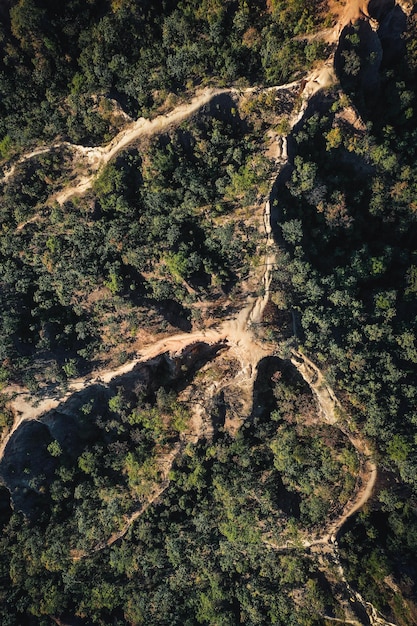 Aerial view of Pai Canyon in Pai Mae Hong Son Thailand