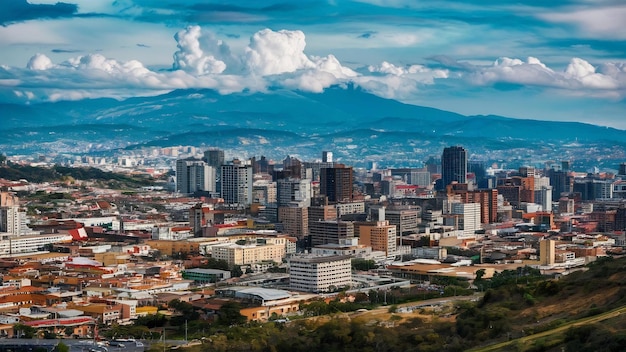 Aerial view of a panoramic view of the city of bogota