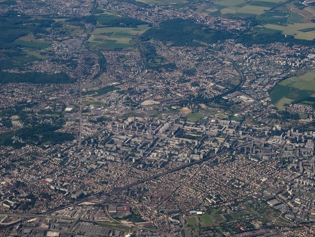 Aerial view of Paris