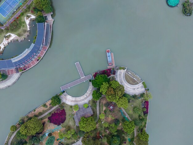 公園的空中景色