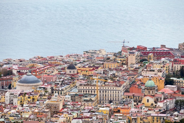 Aerial view of the Pizzofalcone hill in Naples