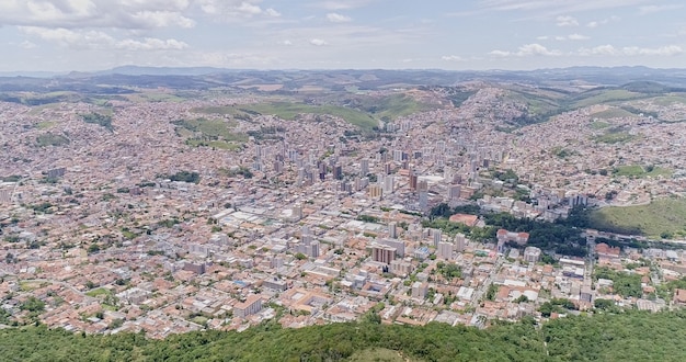 aerial view of the pocos de caldas city minas gerais brazil