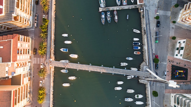 Aerial view of the port