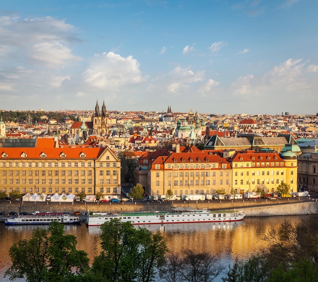 Aerial view of Prague