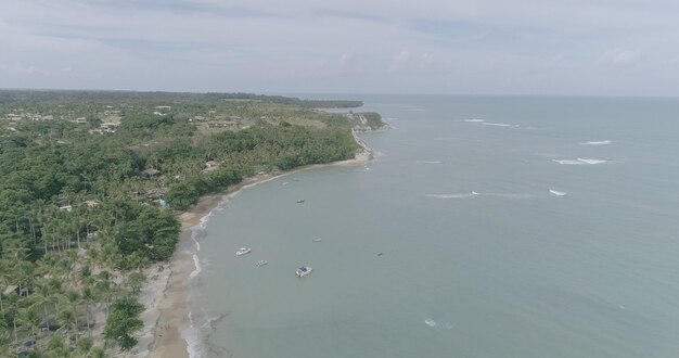 Aerial view of the "Praia do Espelho" in Porto Seguro, Bahia, Brazil.