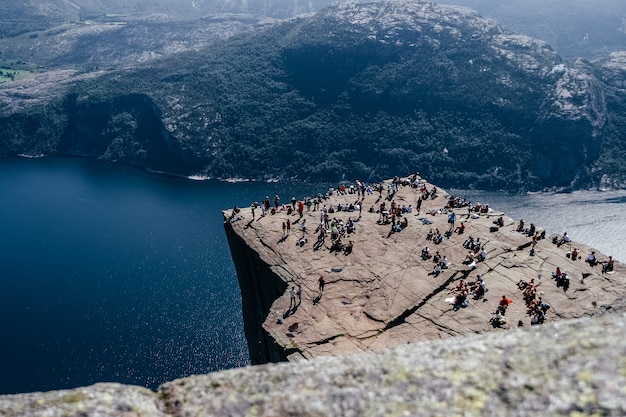 Aerial view of Preikestolen, Norway