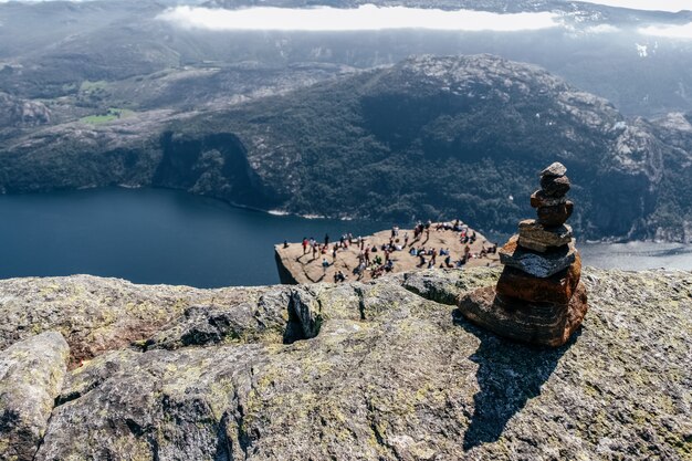 Preikestolen、ノルウェーの空撮