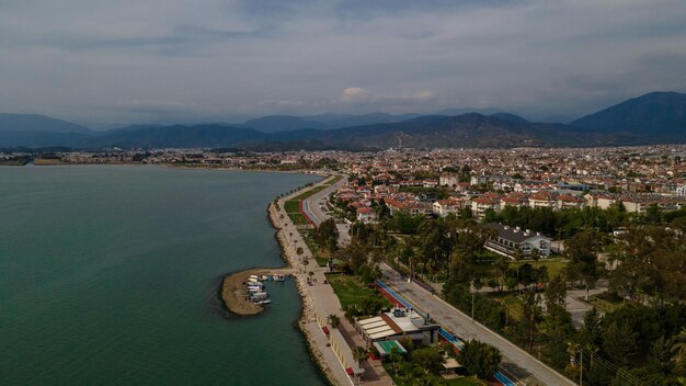 Aerial view of the resort town of Fethiye. Turkey. High quality photo